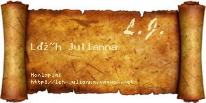 Léh Julianna névjegykártya